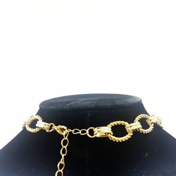 Authentic Louis Vuitton Lock & Key Necklace Pendant Gold-Plated Chain Adjustable - Picture 5 of 11